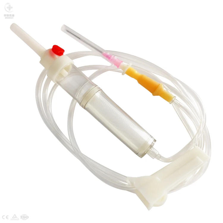 EO sterilized luer lock china blood giving set with needle transfusion set
