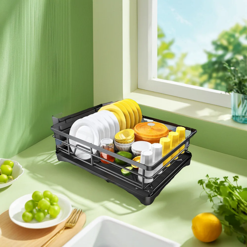 New Design Luxury Restaurant Drying Dish Roll Rack Single-Tier Metal Standing Type Dish Rack