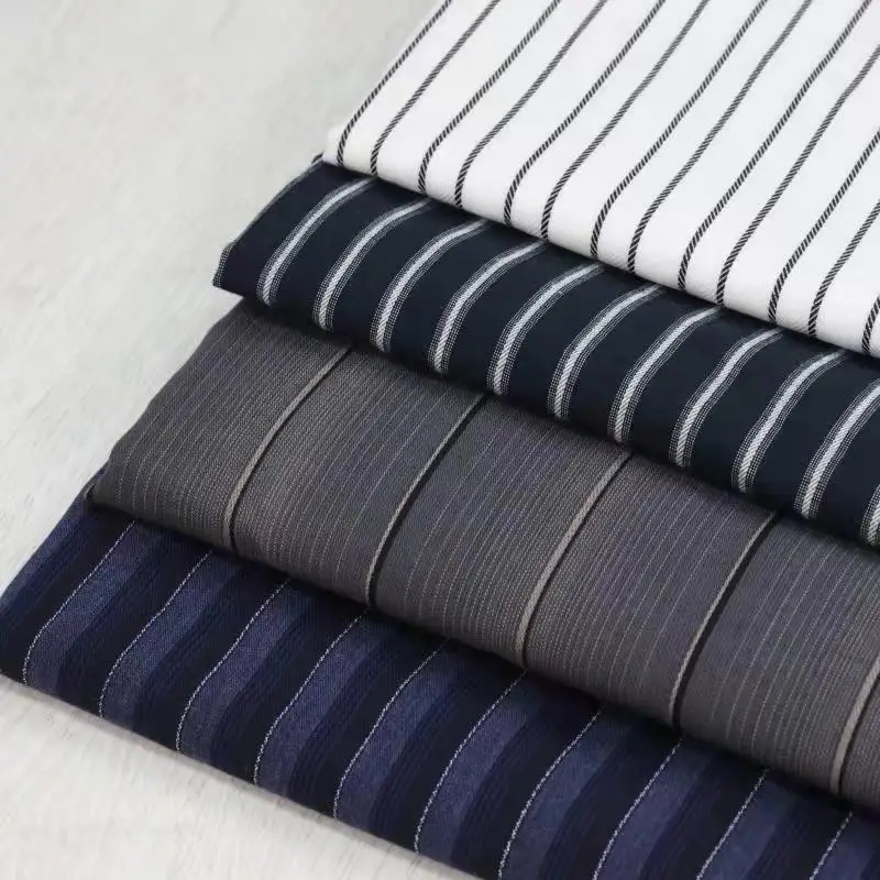 Текстильный дизайн, окрашенная пряжа, 100% хлопок, саржа, полосатый поплин, ткань для мужских рубашек