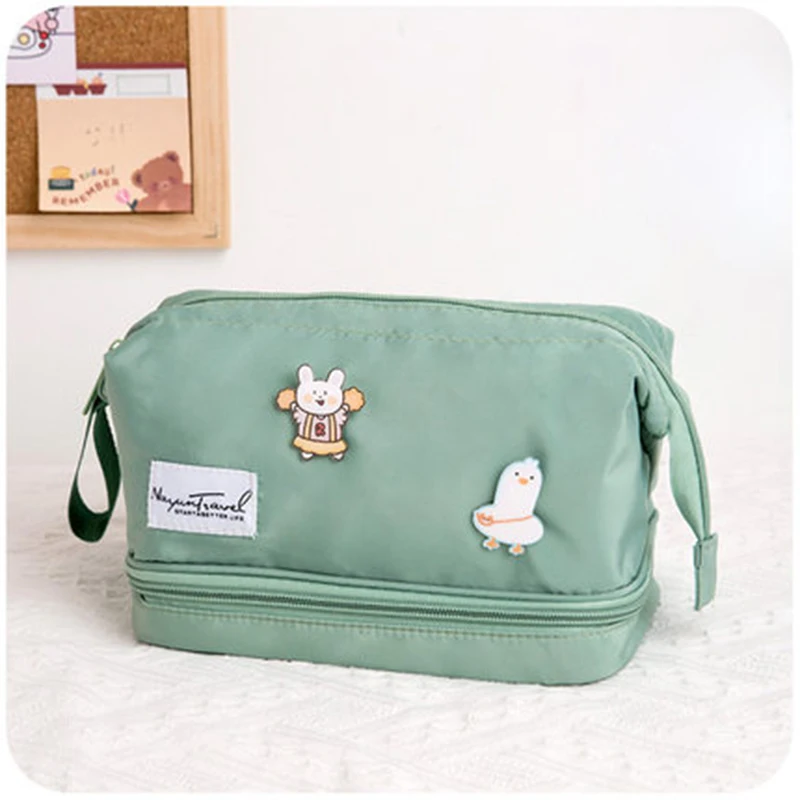 Custom-made logo pink cosmetic travel bag cosmetics bag women makeup kawaii cosmetic bag