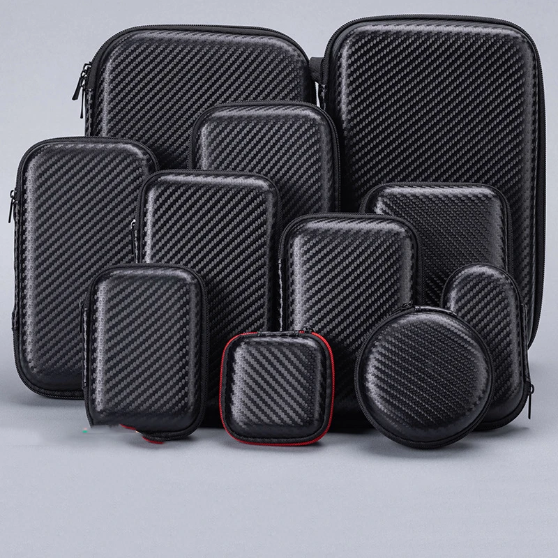 Hardness EVA Case for Earphone Power Bank USB Cable GPS Hard Drive Collecting Outdoor Camping Travel Space Saving Storage Bag