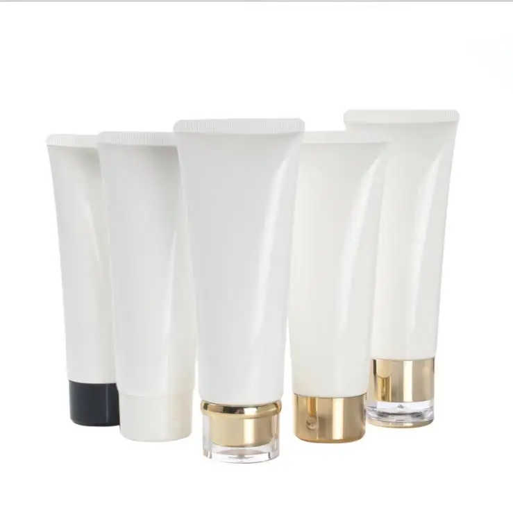 Wholesale Customized Extrusion Layer tubes white Laminated Cosmetic hand cream Lotion Soft Tube squeeze plastic tubes