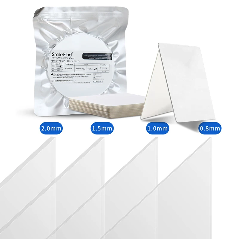 Dental Aligned Consumables Products 1.5mm 2mm 3mm Diameter 120mm 125mm Petg Eva Material Night Guard Dental Aligned Sheet