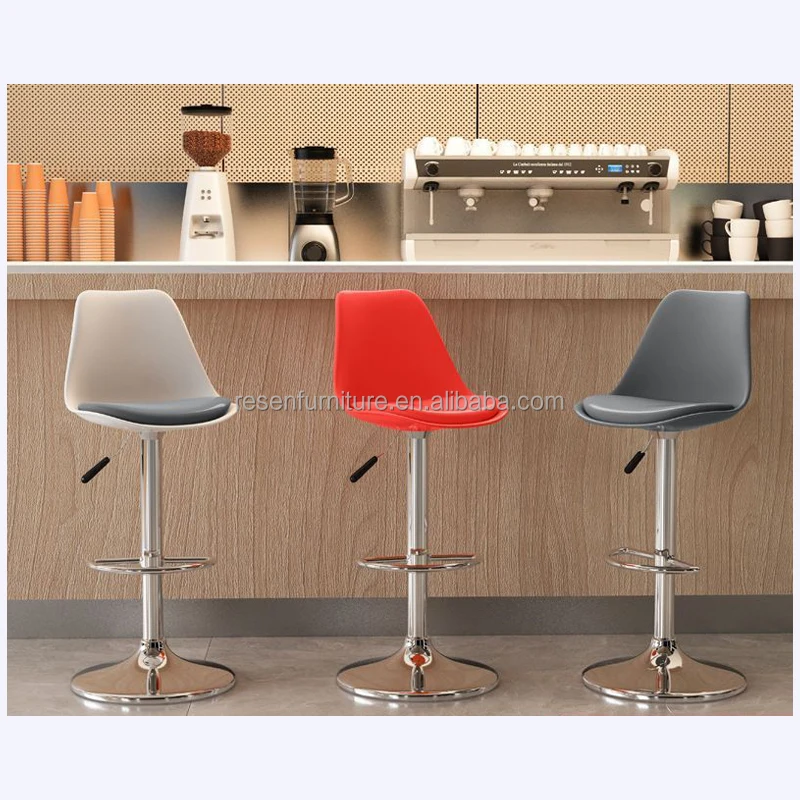 Counter Chairs for Kitchen Bar Stools Furniture Swivel Height Chairs for Restaurant and Bar Transparent Adjustable