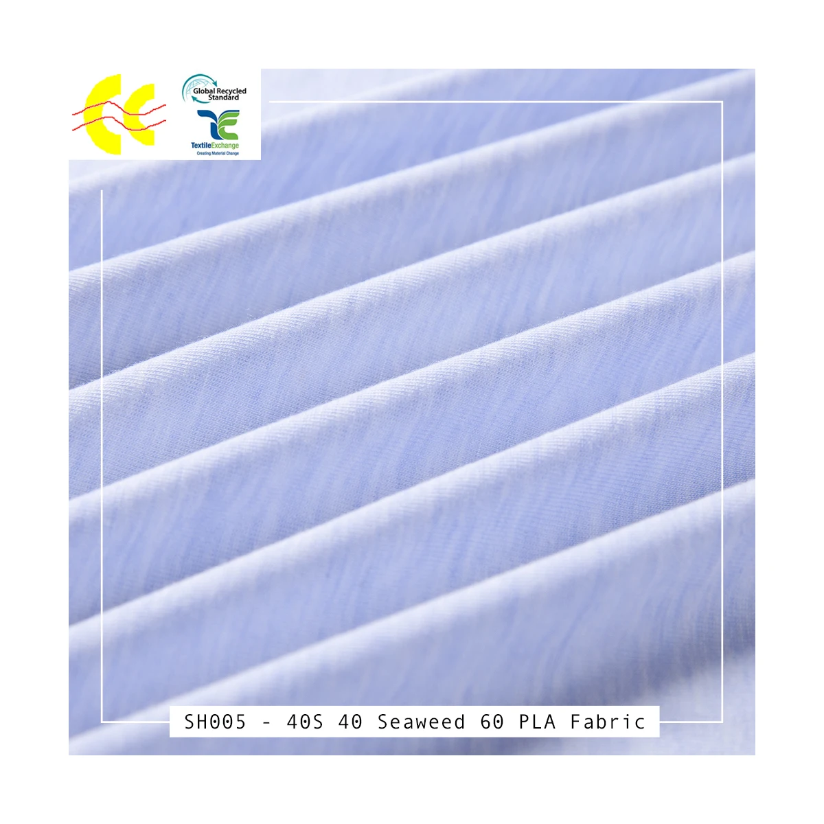 casual breathable seaweed polylactic acid garment fabric sustainable luxury fabric pla knitting fabric