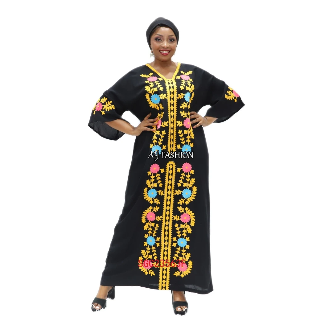 modest dresses caftan V-neck Beaded Competitive Price summer kaftans ethnic dress