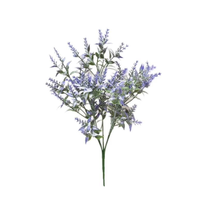 artificial Flowers Flocked Plastic Lavender Bundles Fake Plants Home Kitchen Office Table Centerpieces Arrangement