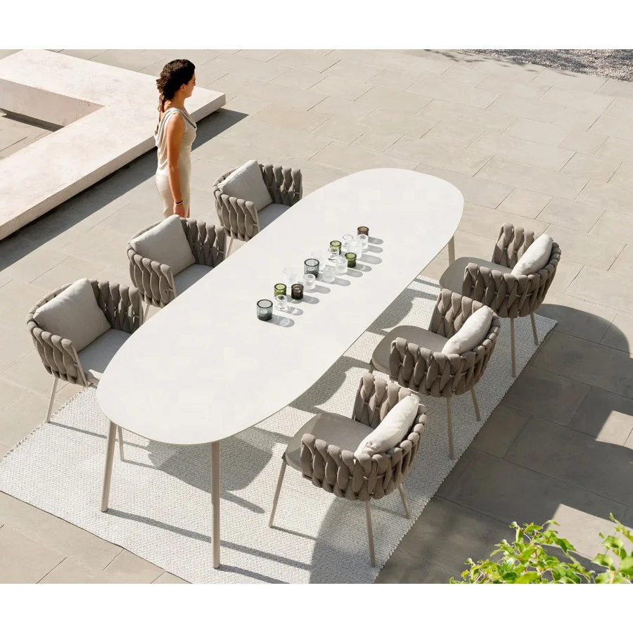 
modern dining furniture patio table and chairs outdoor dining garden set 