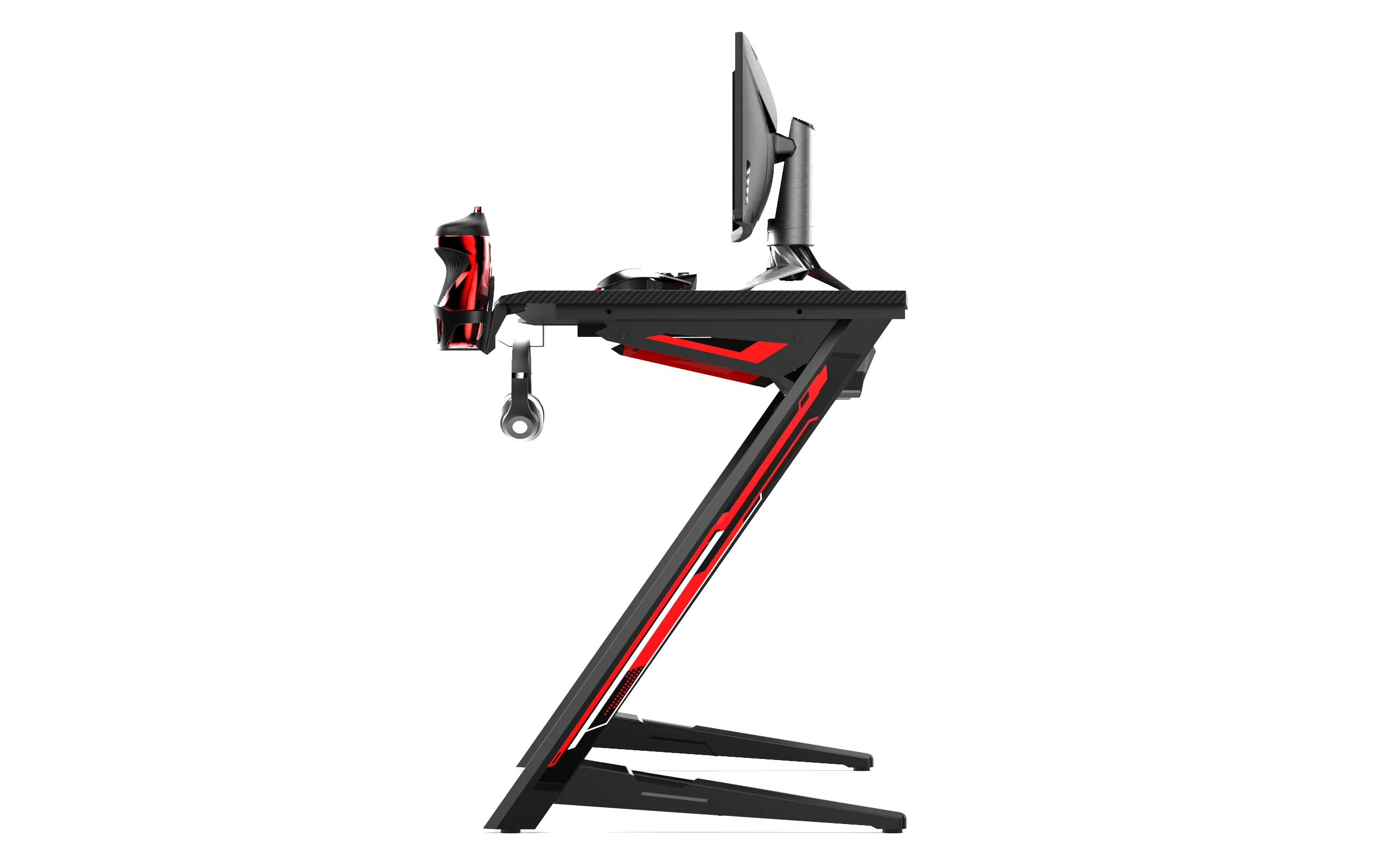 Z shape Gaming desk racing gaming table design PC gaming desk for E-sports