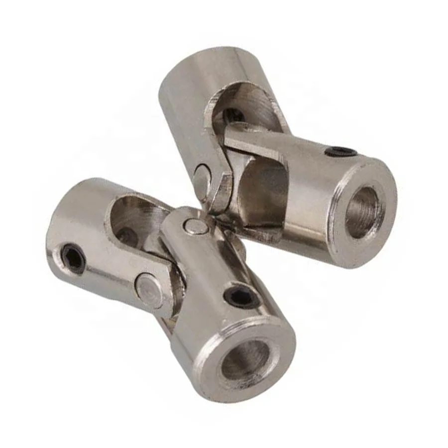Custom stainless steel, brass and aluminum  2x2mm universal joint couplings Metal Cardan Universal Joint Gimbal Coupling