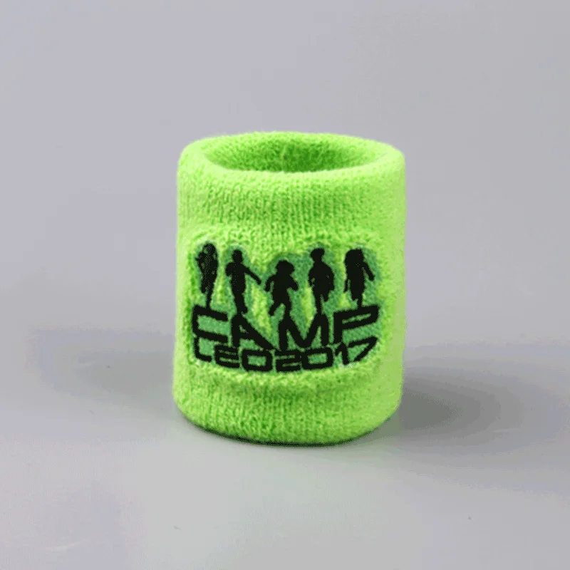 Fitness Elastic Embroidered Terry Towel Cotton Wrist Sweatbands Band  with Custom Logo  wristband deportivaFor Sports