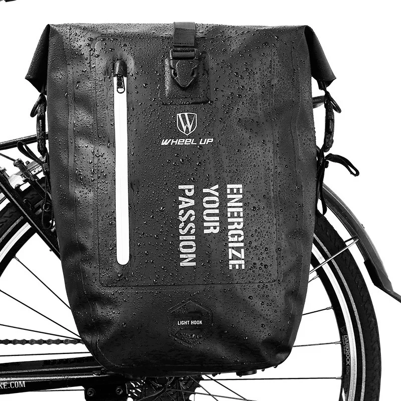 High Quality Gray Bicycle Pannier Bike Saddle Bag Waterproof Bike Pannier Rack Bag