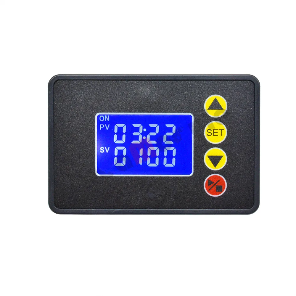 Контроллер времени для микрокомпьютера 12 В 24 постоянного тока 110-220 переменного Цифровое реле с задержкой регулируемое ЖК-дисплеем