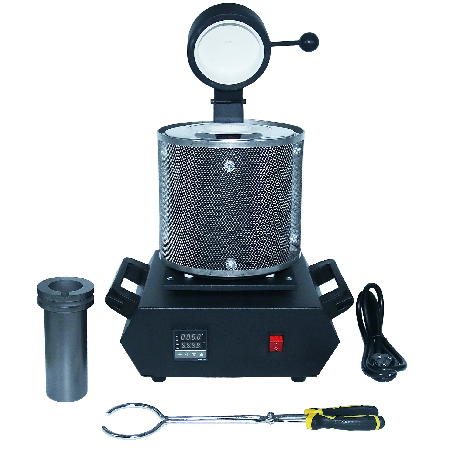 Portable Mini Gold Silver Copper Aluminum Melting Machine Jewelry Metal Gold Melting Furnace With 1kg/2kg/3kg Graphite Crucible