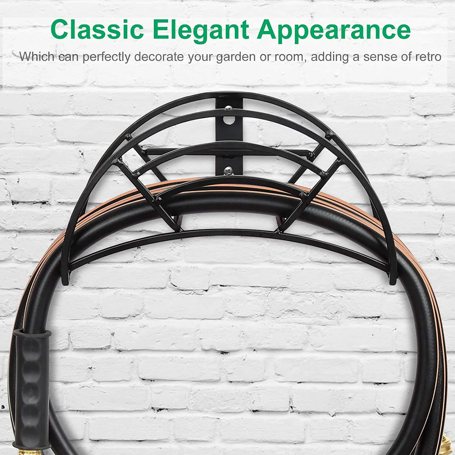 Heavy Duty Garden Water Hose Holder Wall Mount Hose Hanger Decorative Durable Garden Hose Storage