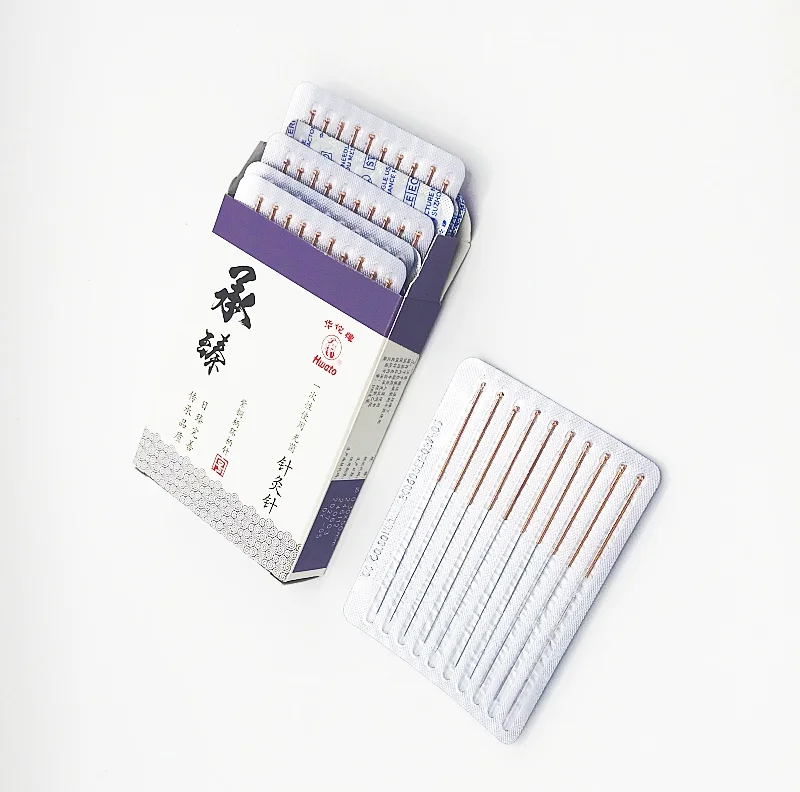 Лучшая немногоразовая медная ручка золотого цвета для иглоукалывания иглы с кольцевым хвостовиком для тела 0,3x50 мм 25 мм