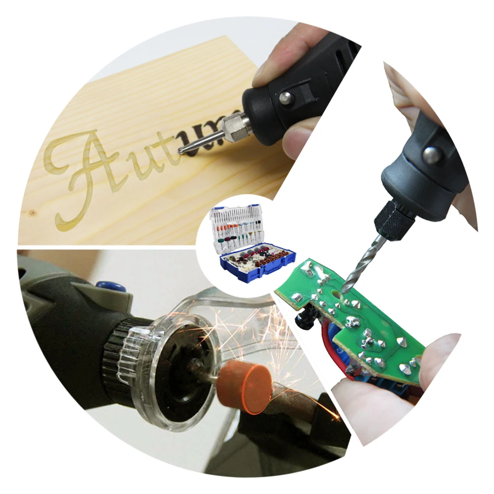287pcs Rotary Tool Accessory Set with 3.2mm Shank for Grinding Polishing Cutting Drilling Carving