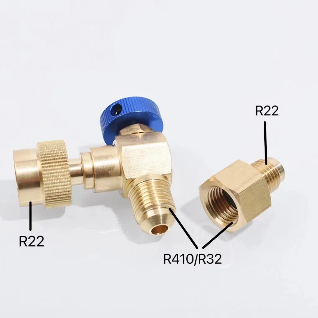 R410 Refrigerant charging valve 90 Degree  Air Conditioning Repair And Fluoride Liquid Safety Valve