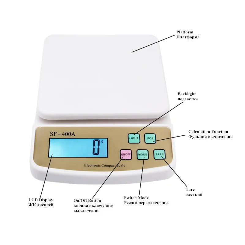 SF-400A Scale Digital Kitchen Scale 10 kg For Food Household Use