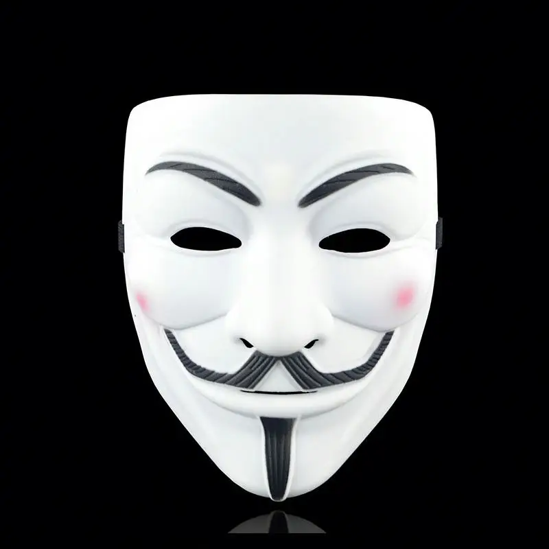Movie Cosplay V for Vendetta Hacker Mask Anonymous Guy Fawkes Halloween Christmas Party Gift for Adult Kids Film Theme Mask