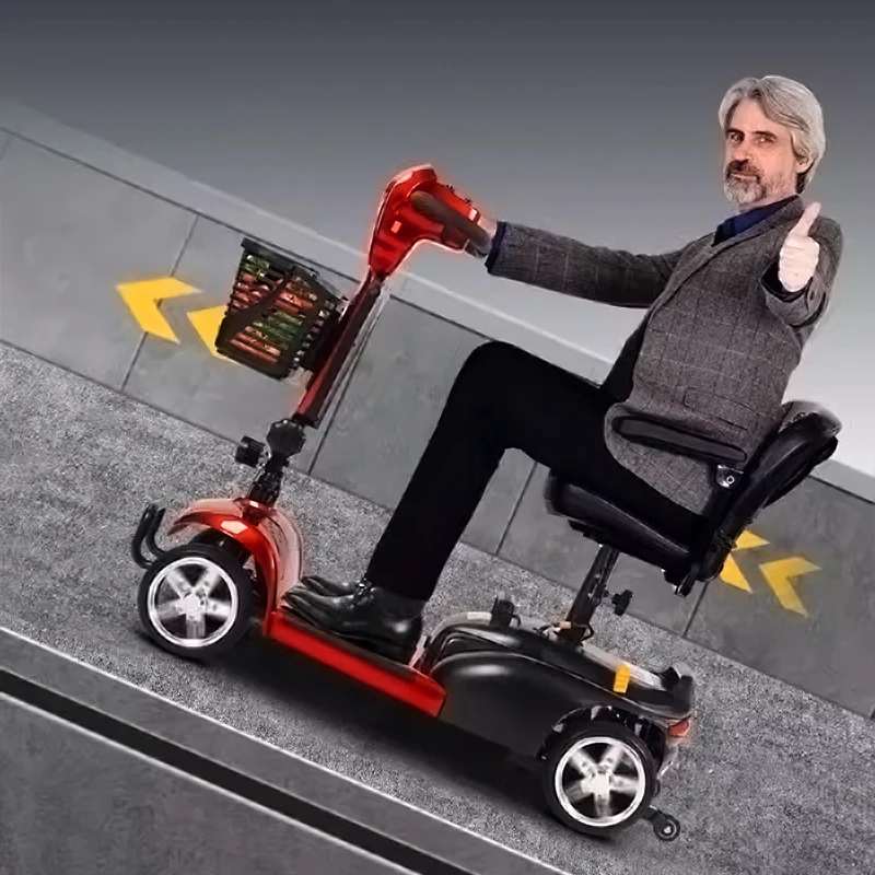 4 Wheel Foldable Mobility Scooter Adult Kick Scooter Handicapped Scooters Electric Tricycles For Sale