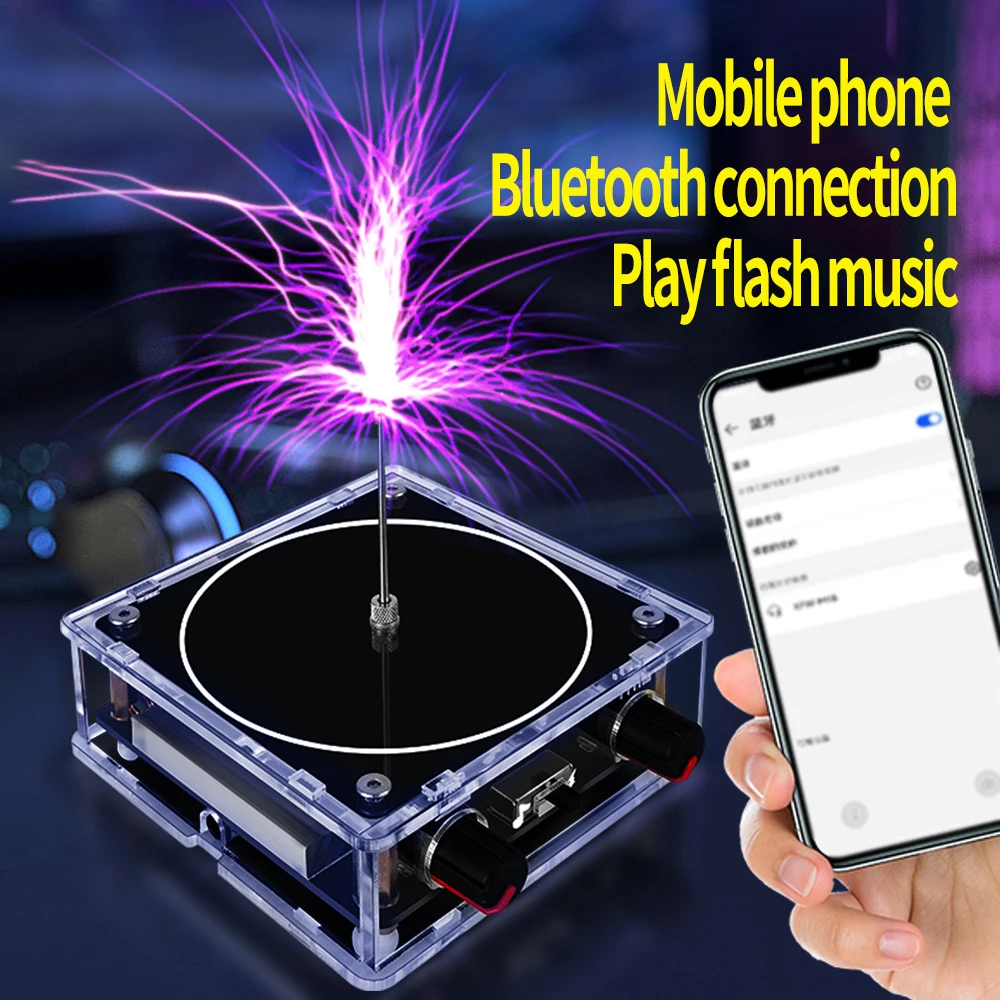 642 Music Tesla Coil Music Box Artificial Lightning Touchable Audio Input Bluetooth Scientific Experiment  European Regulations