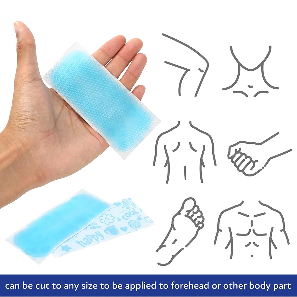 Immediate Cooling Soft Gel Physical Cooling Fever Patch Cool Pads Fever Cooling Gel Patches Adult Kids Physical Fever Patch