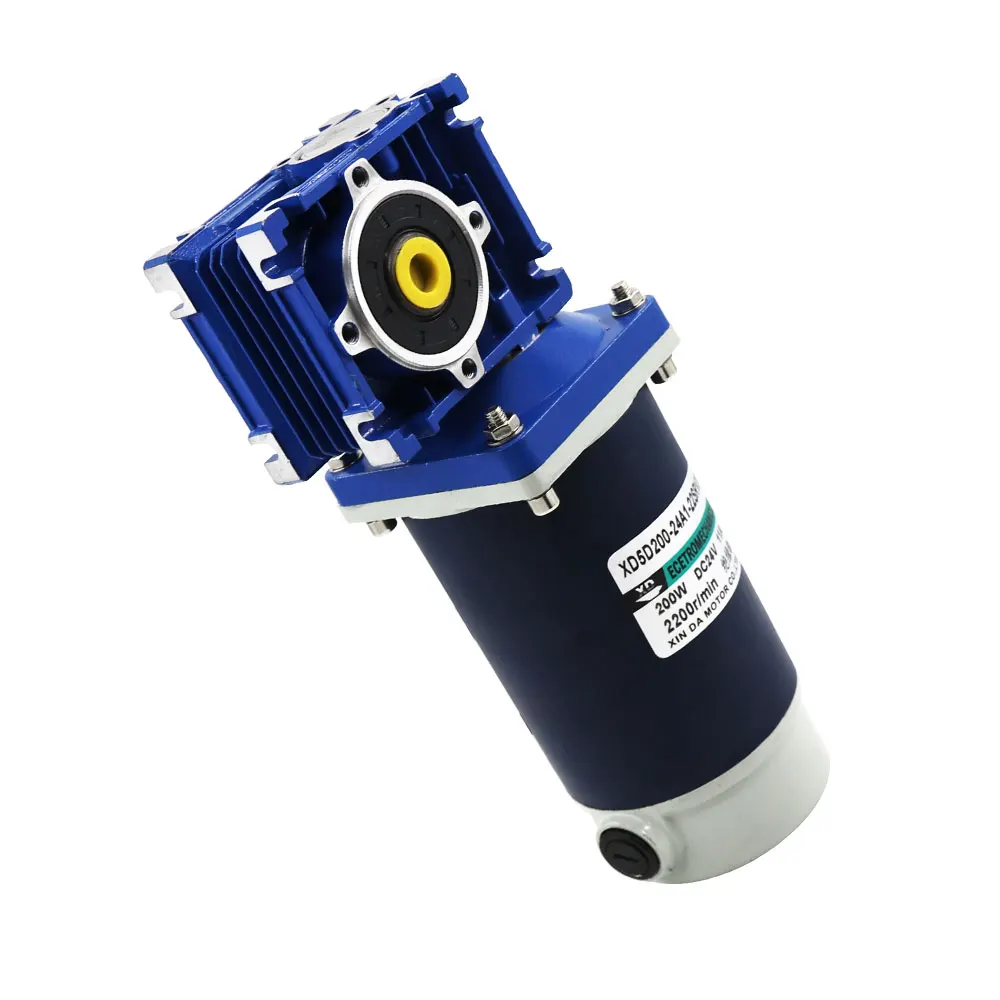 200W worm gear dc reduction motor 12v24v high torque forward and reverse rotation rv30 speed regulating ac 110v fan motor