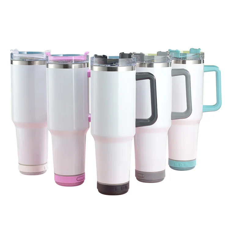 AilinGalaxy 40oz sublimation tumbler with Wireless Speaker 40 oz tumbler with handle