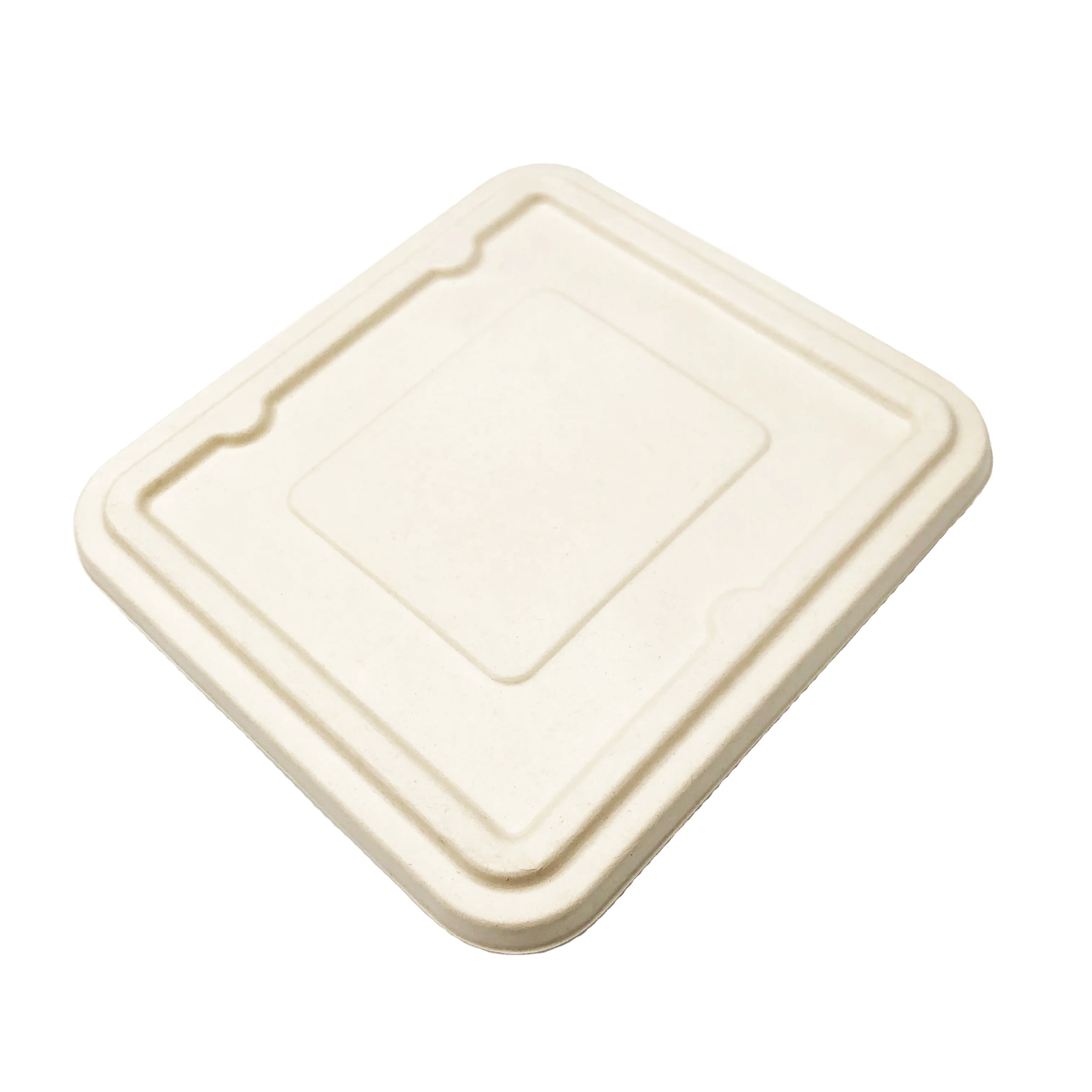 Kingwin Disposable Food Tray With 5 Compartments Compostable 5 Compartment Bagasse Plate White