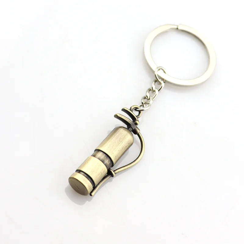 Creative 3D Mini Fire Extinguisher Metal Keychain Company Activities Keychain