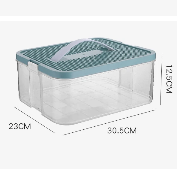 2023 new designs Kids Large Plastic Storage Box Home Organizer Container Bin with Building Brick Lego Blocks Base