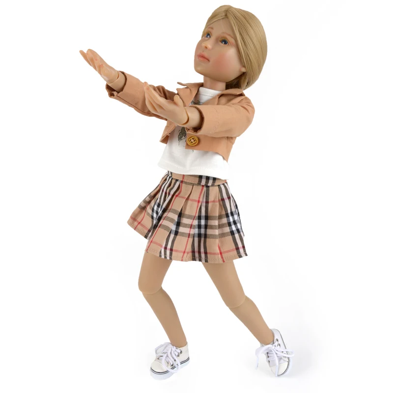 Everyest 18 inch full vinyl doll body 18' vinyl articulated body for bjd doll ball jointed dolls