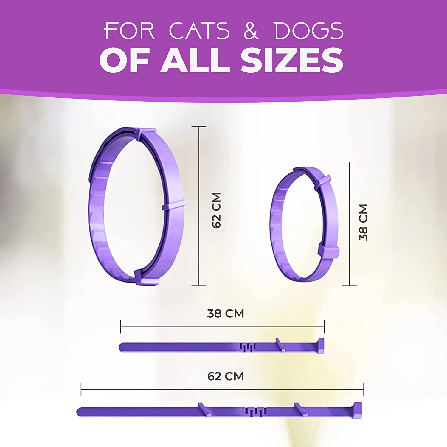 Anti-anxiety dog calming collar reduce pet anxiety natural essential oil