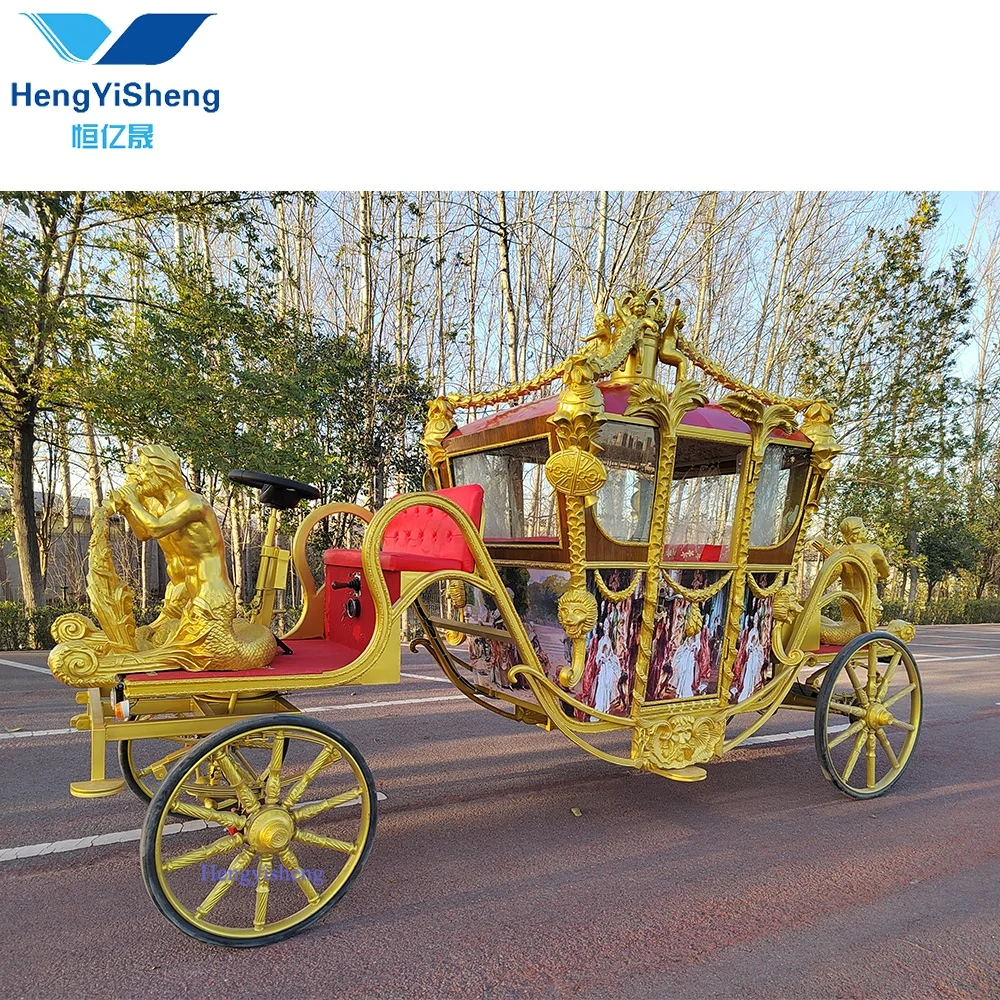 Whosale Royal Horse Cart Special Tation Gharry Horse  Drawn Carriage  Electric Horse Carriage Carts Cab Manufacturer