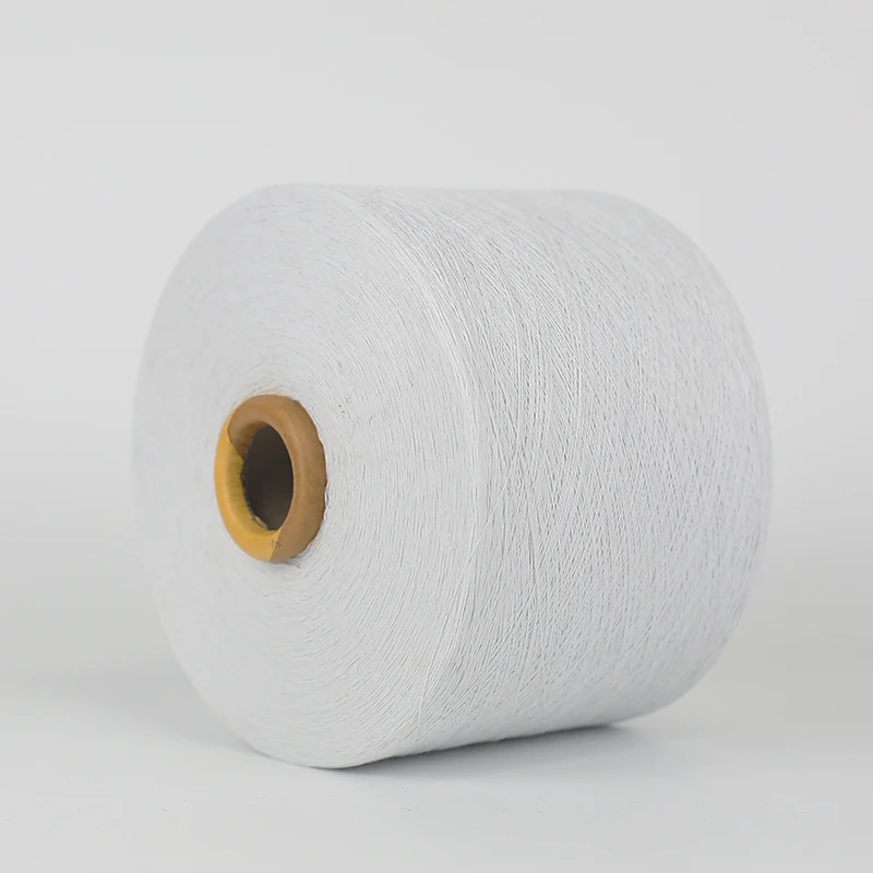 Ne 30s/2 63%rayon and 37%nylon raw white blend yarn