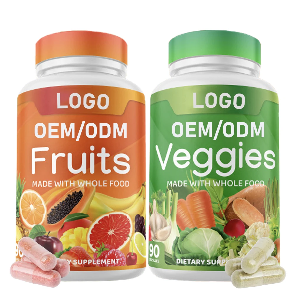Fruits And Veggies Caspules Health Food Supplement Double Vegan Capsules Multifunction Vitamins Vegetables & Fruits Supplement
