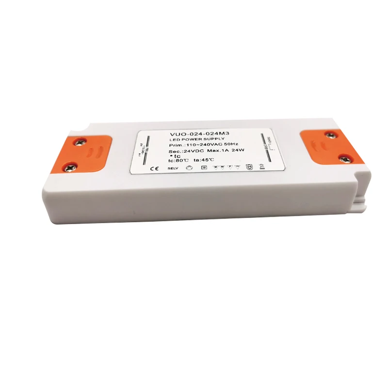 Ультратонкий светодиодный драйвер 24 Вт 1 усилитель класса 2 пластиковый корпус 120 В 240 до А источник питания saa ce certified