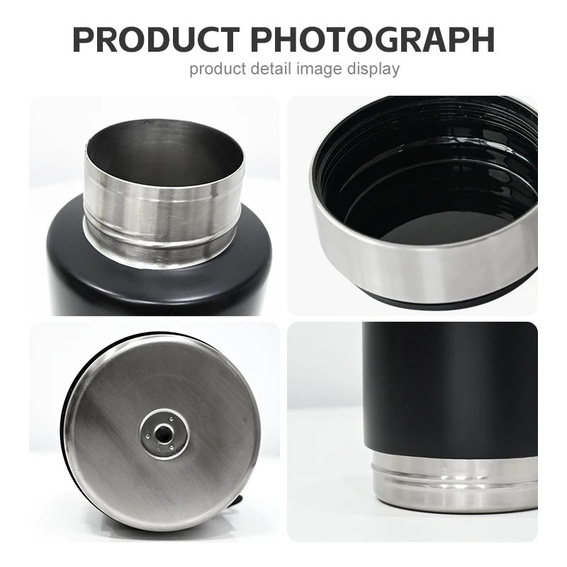 KEWIXY style 34oz 3 in 1 stainless steel pet food feeder insulated vacuum 1l travel portable dog drinking water bottle