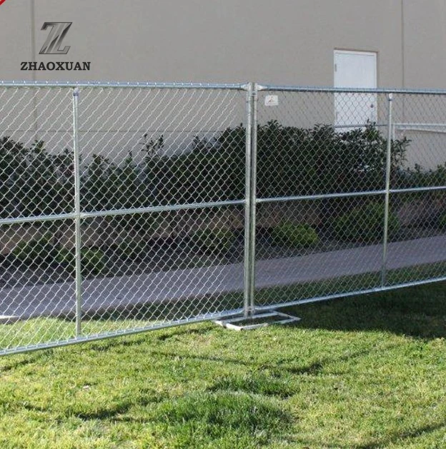 Custom Hot Dipped Galvanized Chain Link Wire Mesh Fence 6*12ft Temporary Chain Link Fence