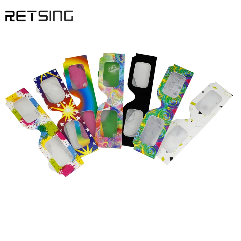 Personalized 3d glasses paper fireworks for funny party firework diffraction glasses effect