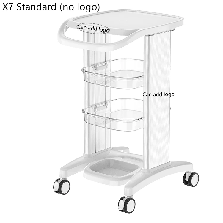 High Quality Professional Spa Tool Cheap Price Facial White Color Metal Beauty Salon Stand Cart Cosmetology Trolley