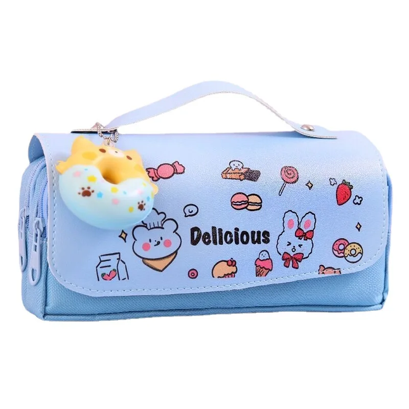Pen Holder Cute Pen Bag Large Capacity Student High Value Small Fresh Desktop Miscellaneous Makeup Brush Storage Bag