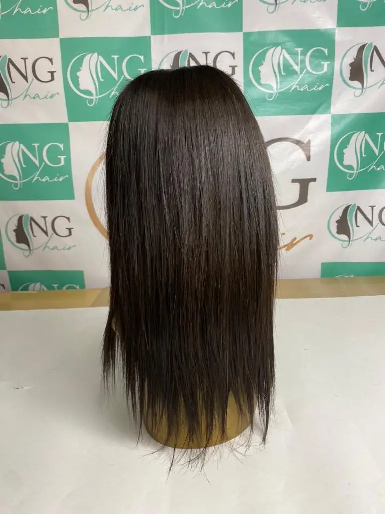 Wholesales Natural Straight Black Wig Virgin Hair From 100% Vietnamese Human Hair No Genius Weft