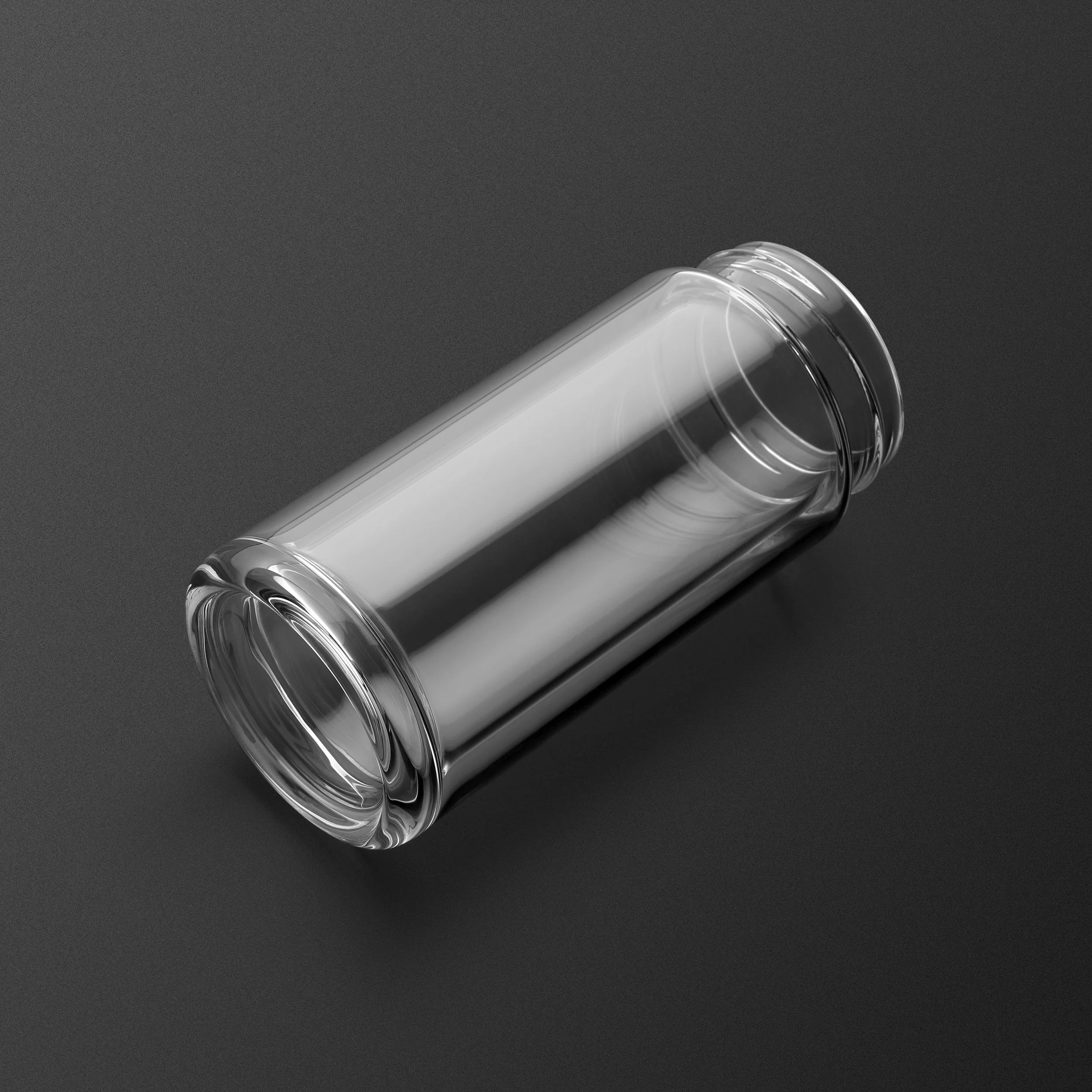 Portable glass tea cup with stainless steel strainer double wall glass tumbler