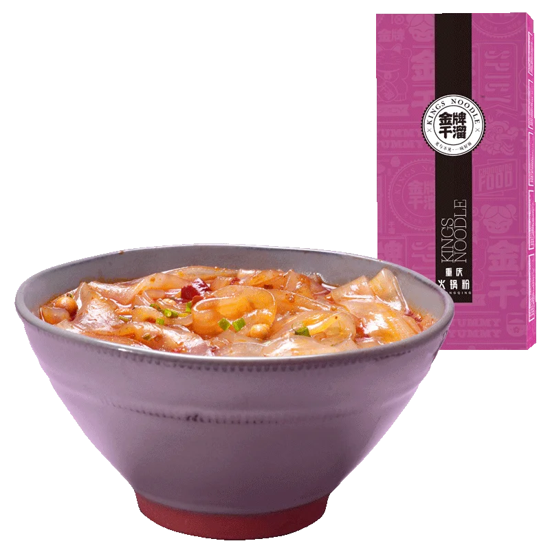  Прямой экспорт вкусных здоровых мгновенных лапши Чунцин китайский широкий мгновенный рисовый вермишель в порошке оптовая
