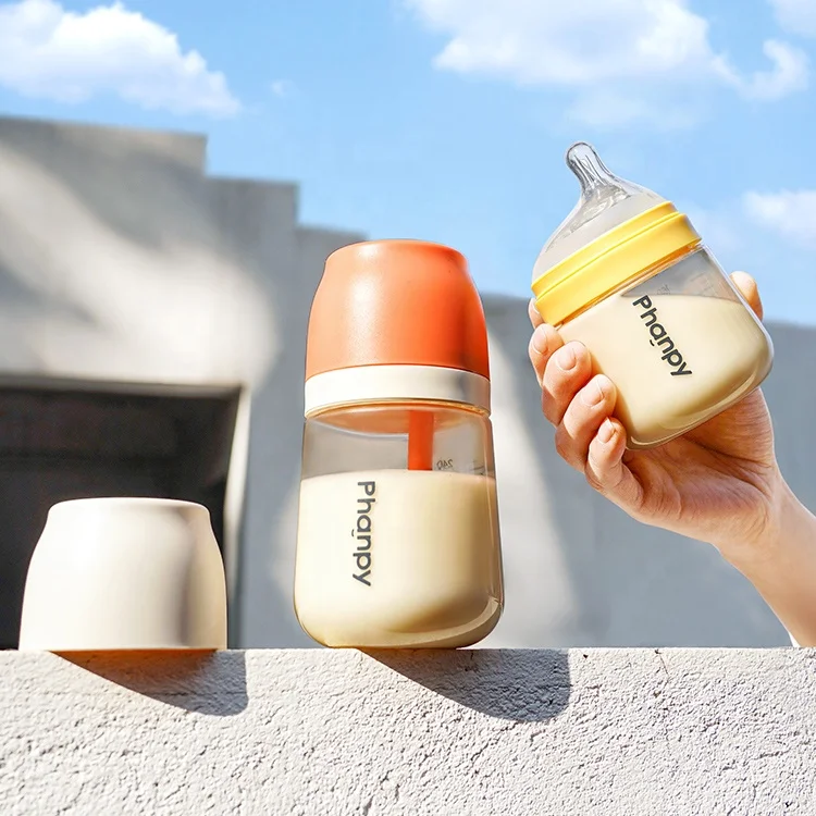 PH802075 Cheap Infant Heatable Glass Bottle 240 mL Plastic PPSU Bottles Milk Nipple Feeding Bottle Baby With Handled Distributor