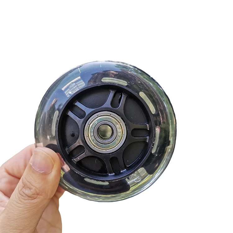 80mm Light Up Scooter Wheels 80mm PU LED Flash Flashing 3-Wheel Kick Scooters Rear Replacement Wheels