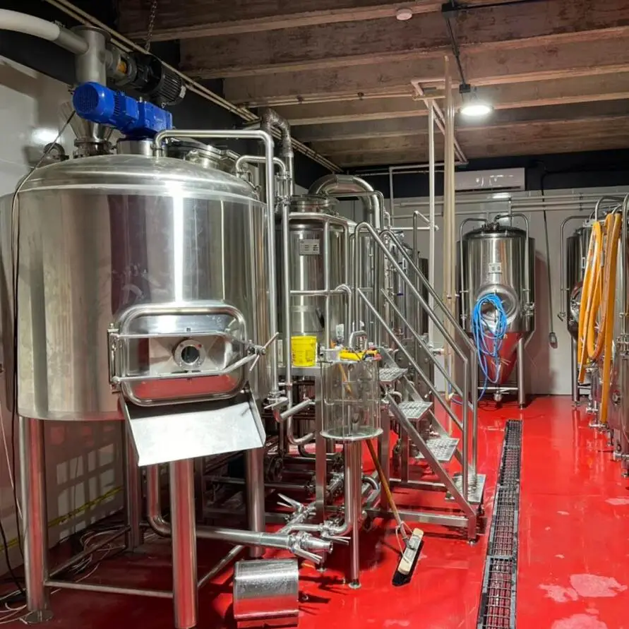7bbl /800L microbrewery equipment turnkey  2/3/4/5 vessel stainless steel beer machine Tiantai beer brewing system cost