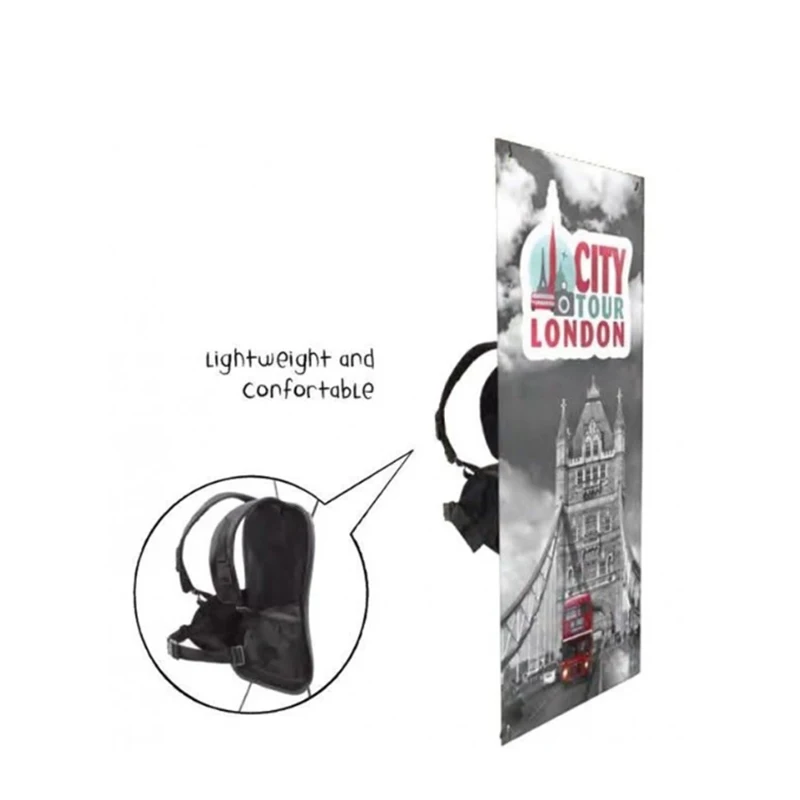 
Custom Outdoor Promotional Marketing Street Advertising Backpack Flag And Banner 